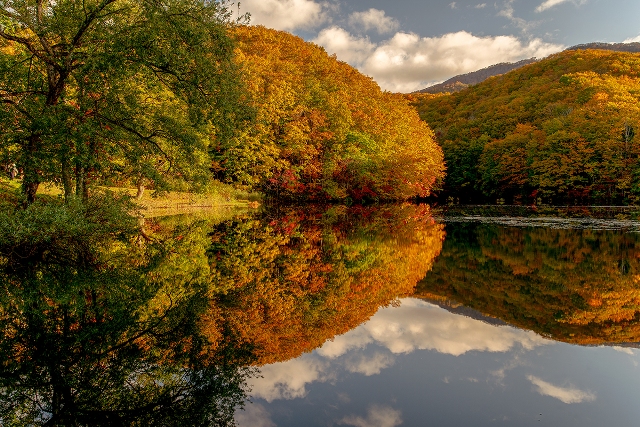 裏磐梯　曲沢沼　紅葉